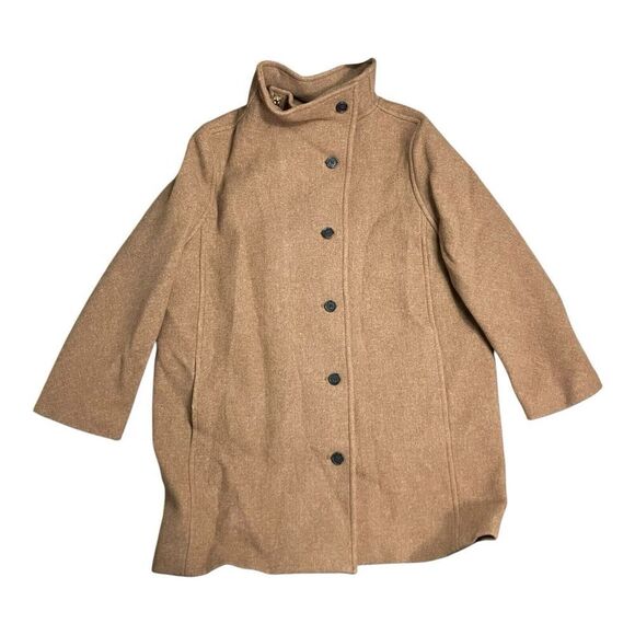 J Crew Coat 16 Brown Wool Blend Nello Gori Villa Italian Stadium‎ Cloth Camel - Picture 2 of 14